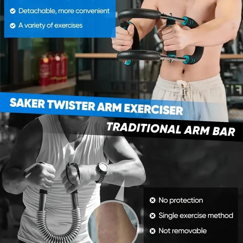 40KG U Shape Hand Gripper Strengths Twister Arm Trainer Power Twister Bar Fitness Equipment for Men and Women Home Workout