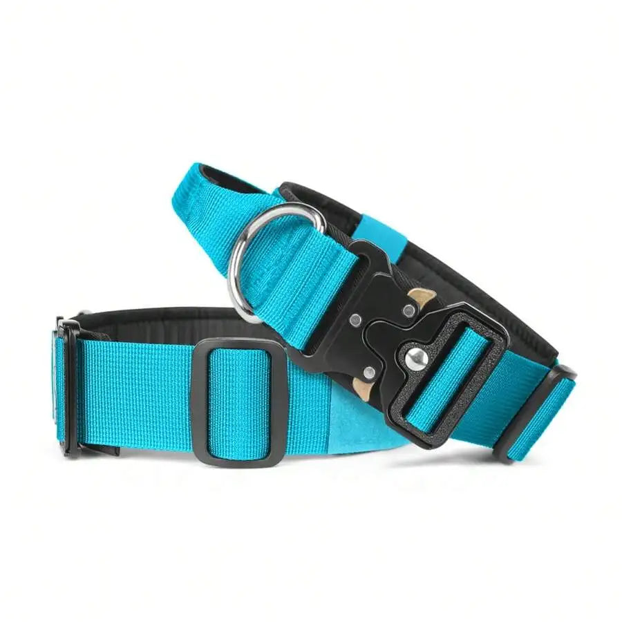 Adjustable Tactical Dog Collar with Handle for Medium and Large Dog Breeds Such as Pit Bull, German Shepherd, Labrador, Golden R