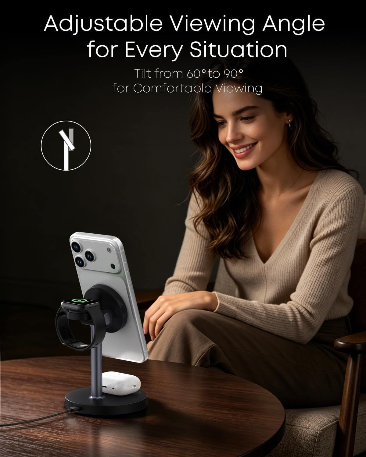 3-In-1 Magnetic Wireless Charging Station 15W