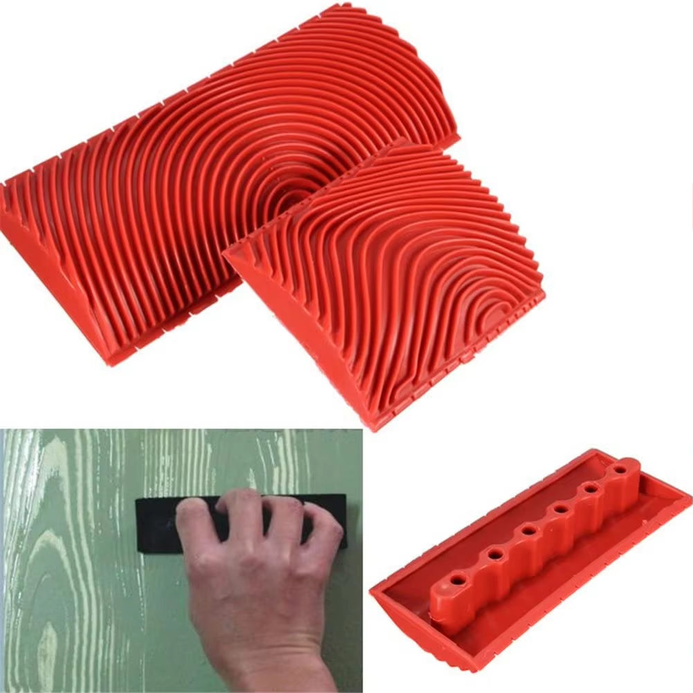 Rubber Roller Brush Painting Tool Wood Grain Set