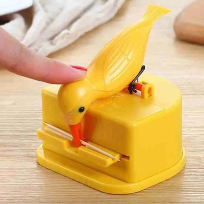 Small Bird Automatic Toothpick Dispenser Container