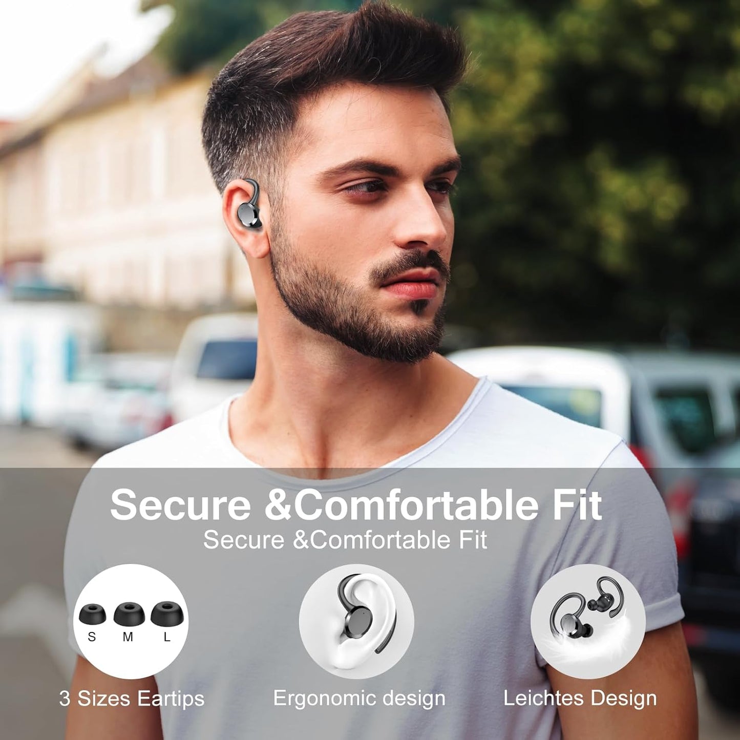 Bluetooth 5.4 Wireless Earbuds Hifi Stereo IP7 Waterproof