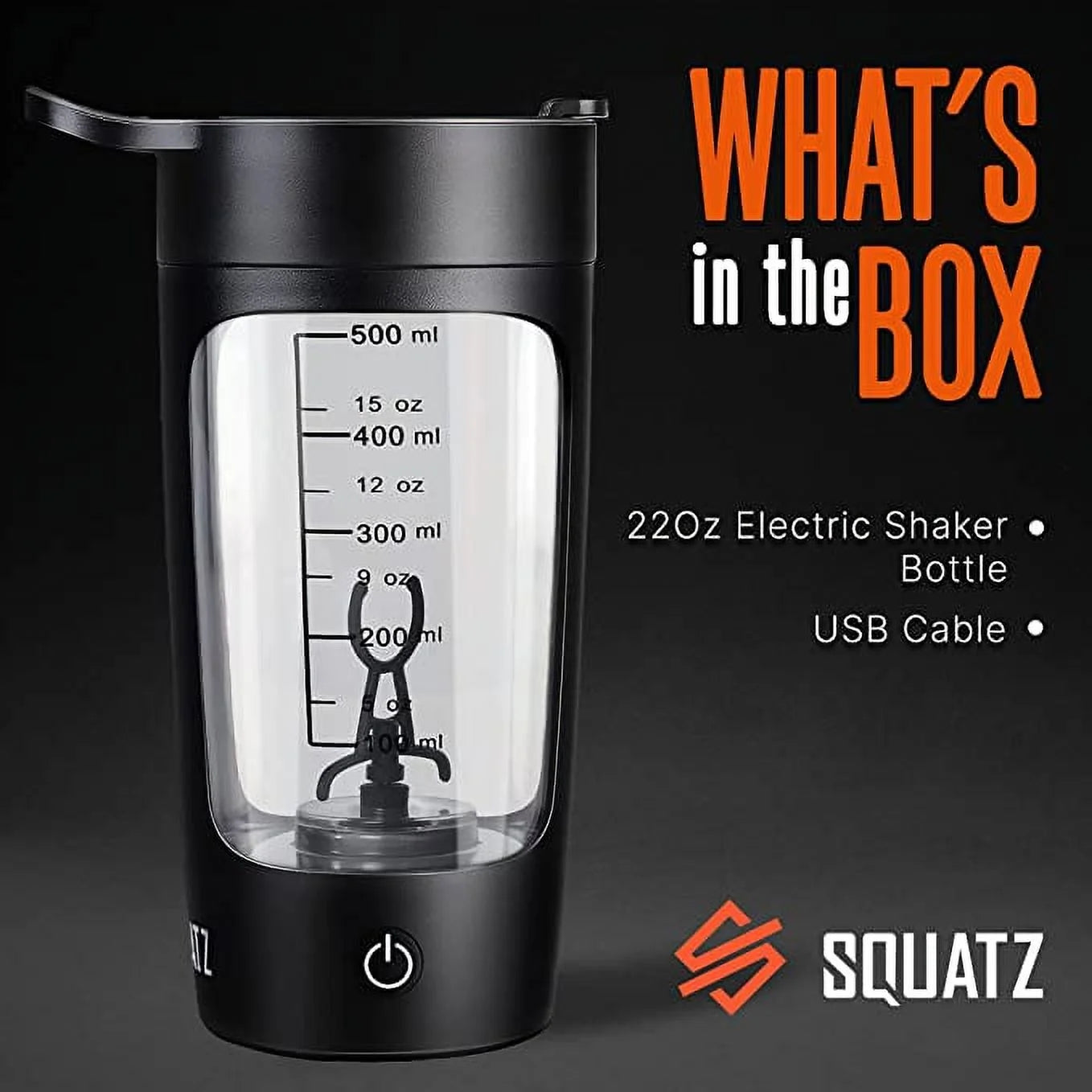 Rechargeable Self-Stirring Shaker Bottle – Auto-Blend Protein Cup