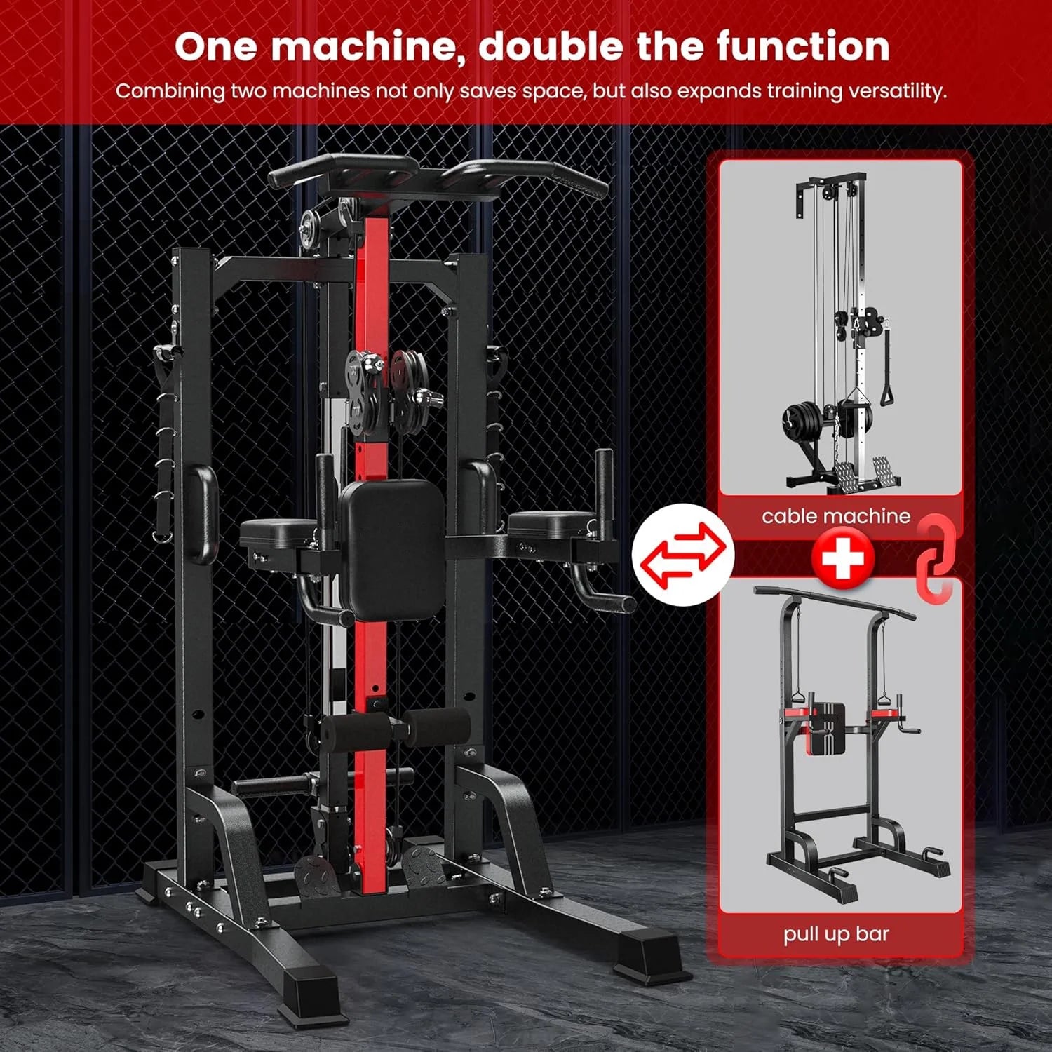 High/Low Pulley Home Gym Station – Lat Pulldown & Cable Row