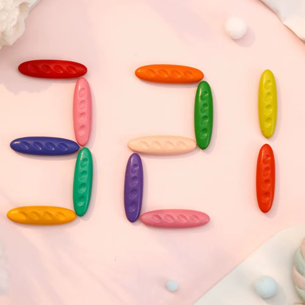Kids Washable Erasable Peanut-Shaped Crayon Set