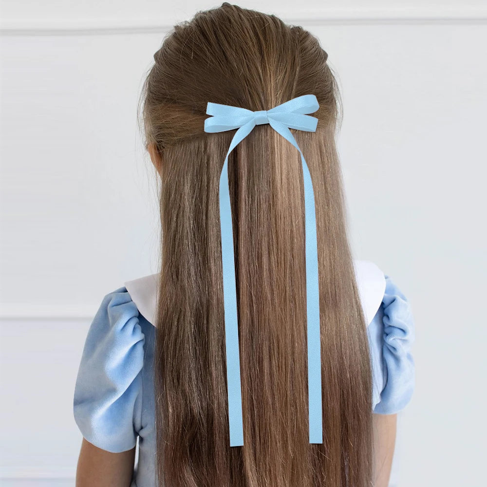 Cute Ribbon Bow Headband Long Tassel Hair Clip