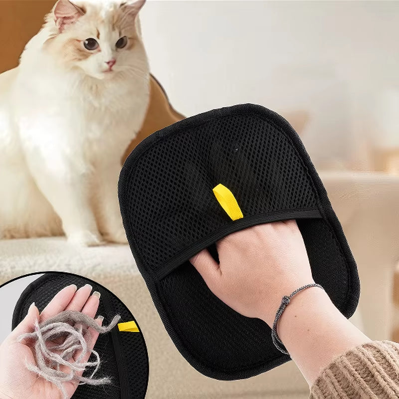 Pet Grooming Gloves Static Dedusting Hair Remover Brush