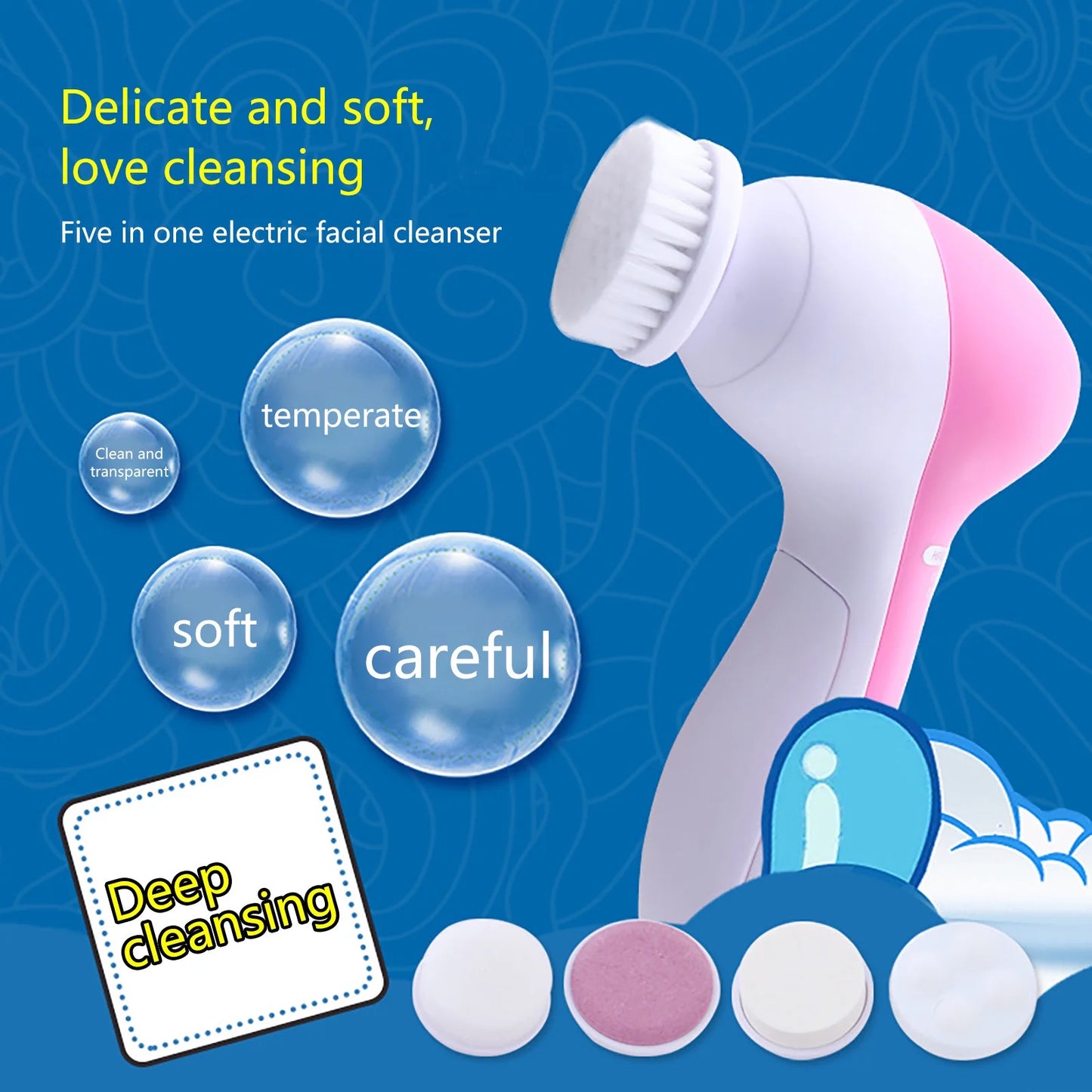 5-In-1 Electric Facial Cleansing Brush