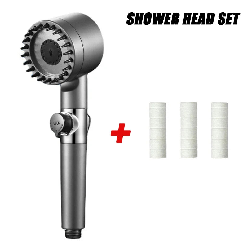 High-Pressure Shower Head 3-Mode Adjustable Spray