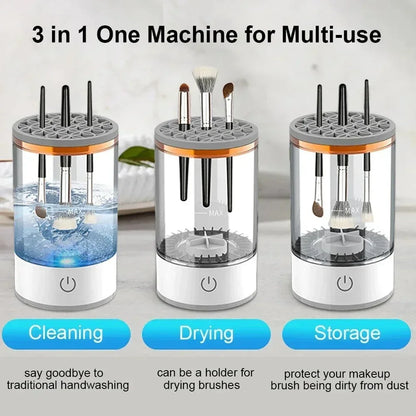 3-In-1 Automatic Electric Makeup Brush Cleaner