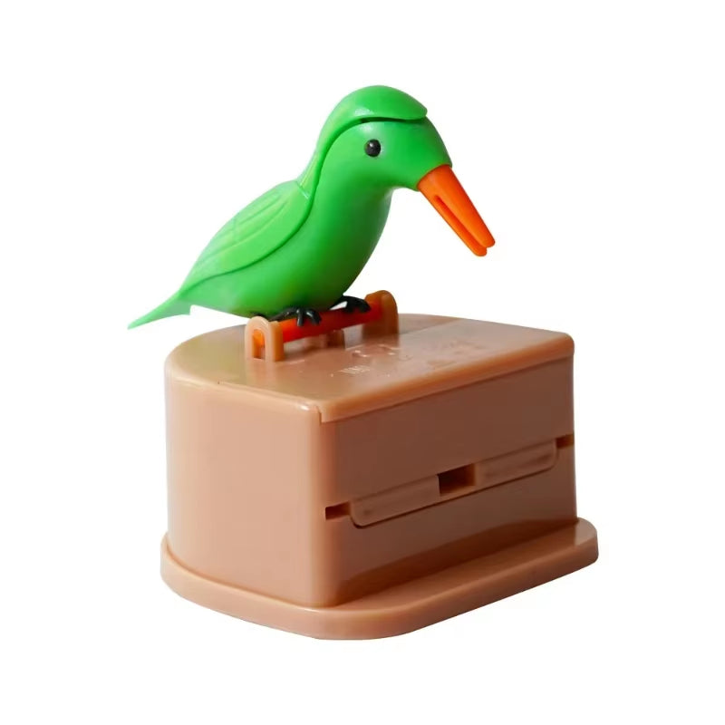 Small Bird Automatic Toothpick Dispenser Container