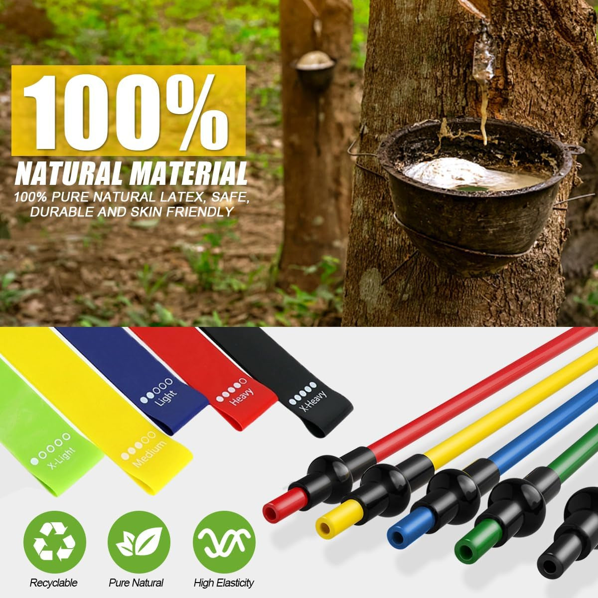 23 Pack Resistance Bands Set Workout Bands