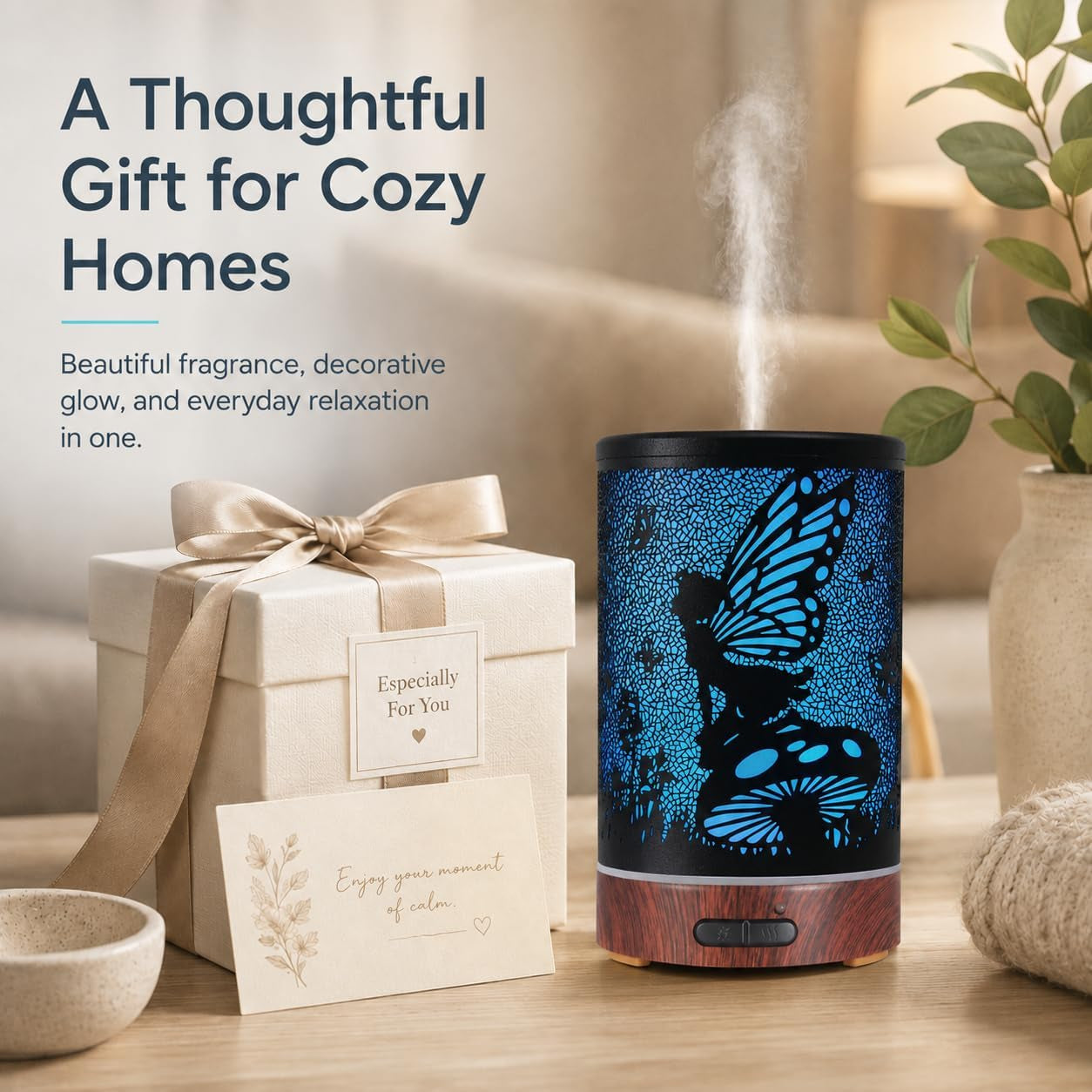Ultrasonic Essential Oil Diffuser 7 Color Lighting