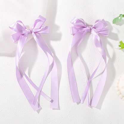 Cute Ribbon Bow Headband Long Tassel Hair Clip
