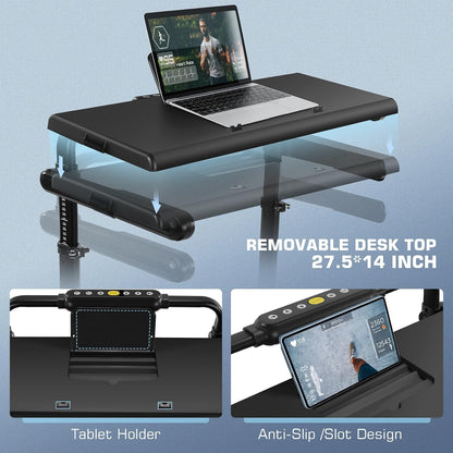8-In-1 Foldable Under-Desk Treadmill – 15% Incline Walking Pad