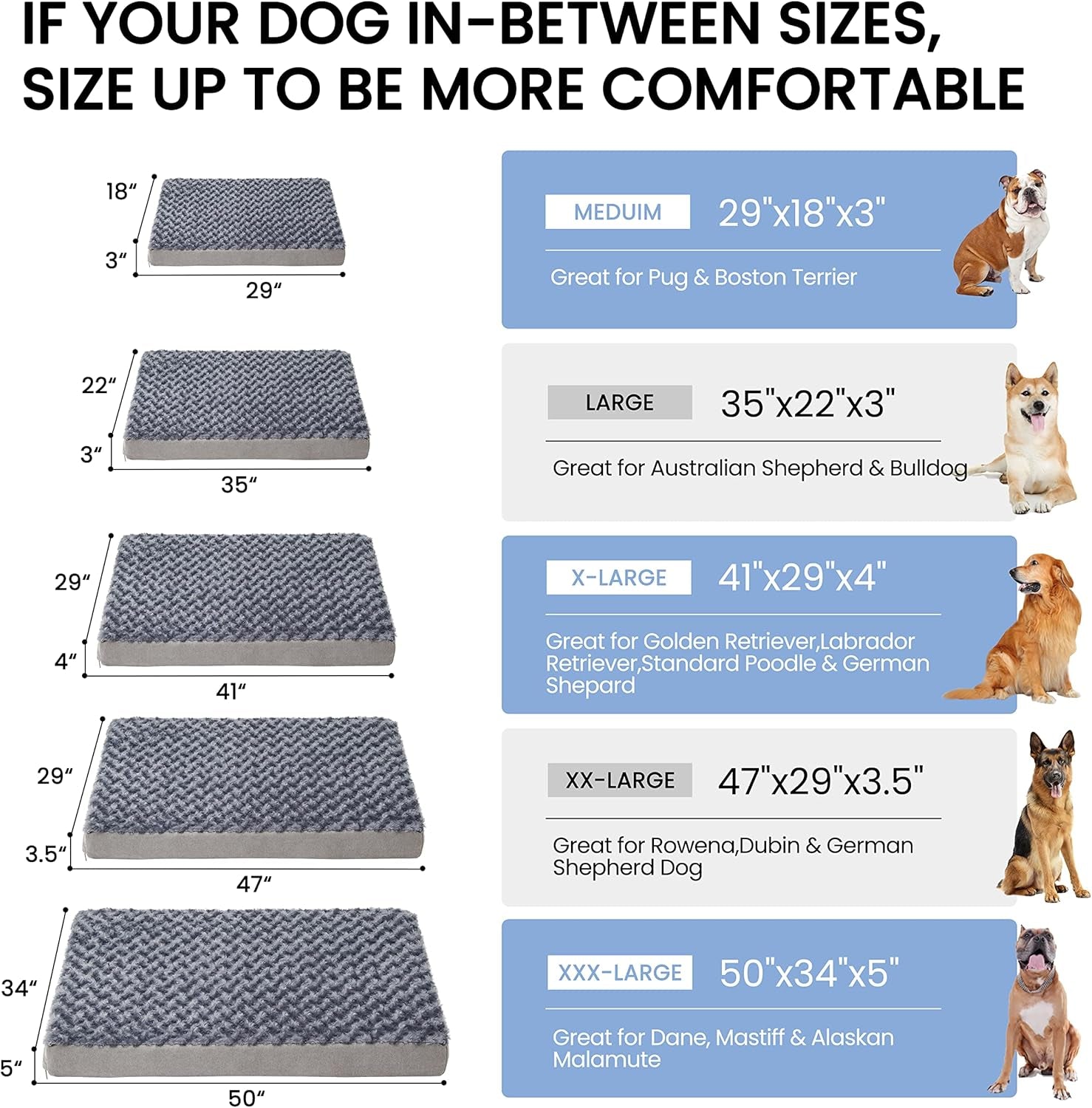 Jumbo Orthopedic Memory Foam Pet Bed with Cooling Gel