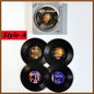 Retro Vinyl Record Anti-Slip Coffee Coaster Set