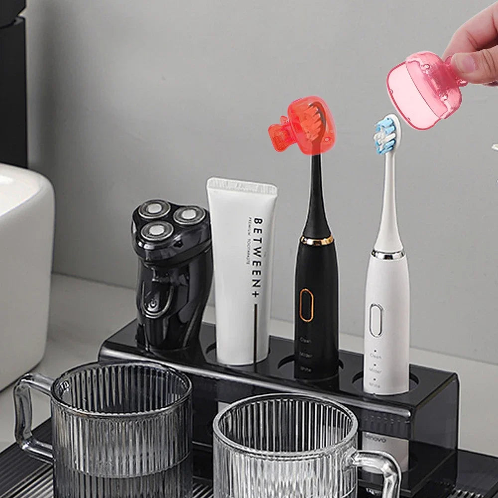 Portable Toothbrush Head Cover Clip Dustproof Set
