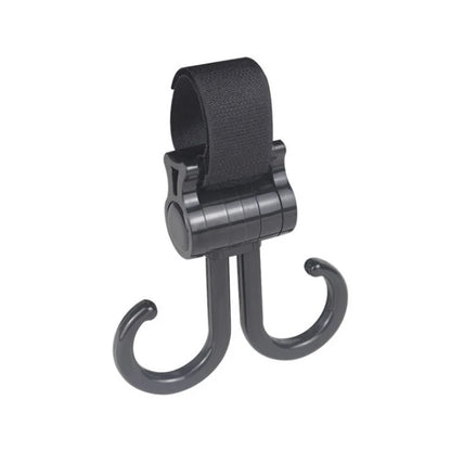Double Hook Baby Stroller Hanger 360-Degree Rotation