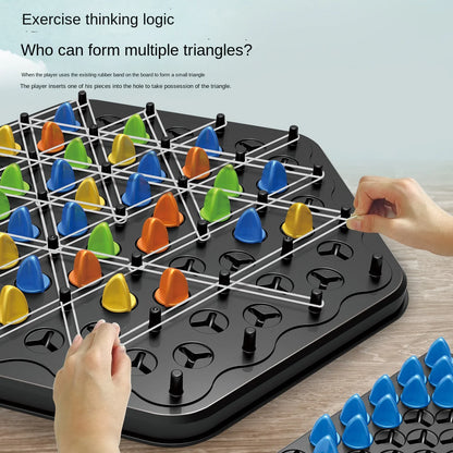 Triangle Chain Rubber Band Chess Desktop Puzzle