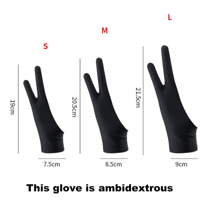 Anti-Touch Two-Finger Hand Painting Gloves Art Supplies