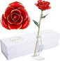 24K Gold-Dipped Real Rose with Display Stand – Anniversary Gift