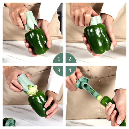 2-In-1 Fruit Pepper Corer Seed Removing Tool