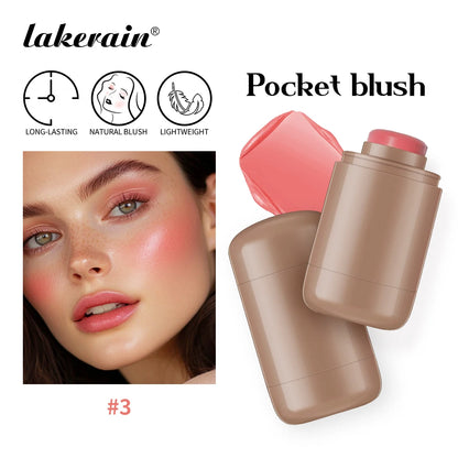 3-In-1 Cheek Lip Tinted Moisture Blush Stick Waterproof