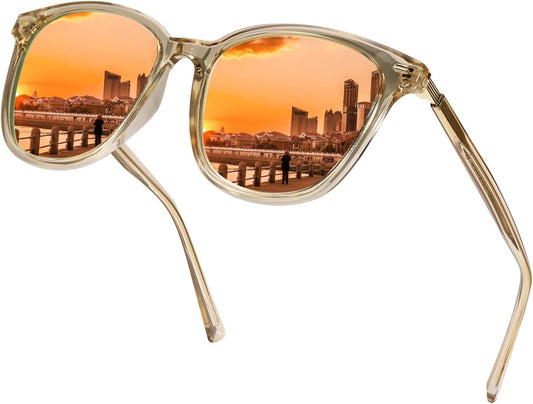 Polarized Sunglasses with UV400 Mirrored Lens