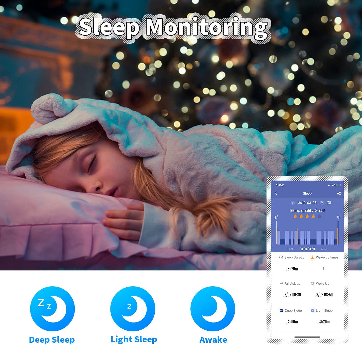 Kids Fitness Tracker Watch – Waterproof Activity & Sport Modes