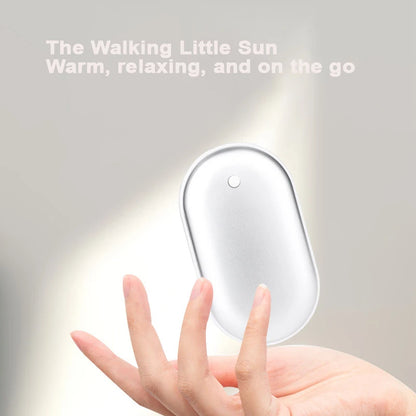Portable USB Rechargeable Pebble Hand Warmer Power Bank