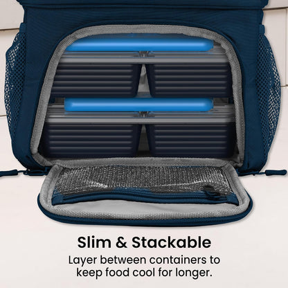 Slim Reusable Ice Packs – 4-Pack Quick-Freeze Lunch Cooler