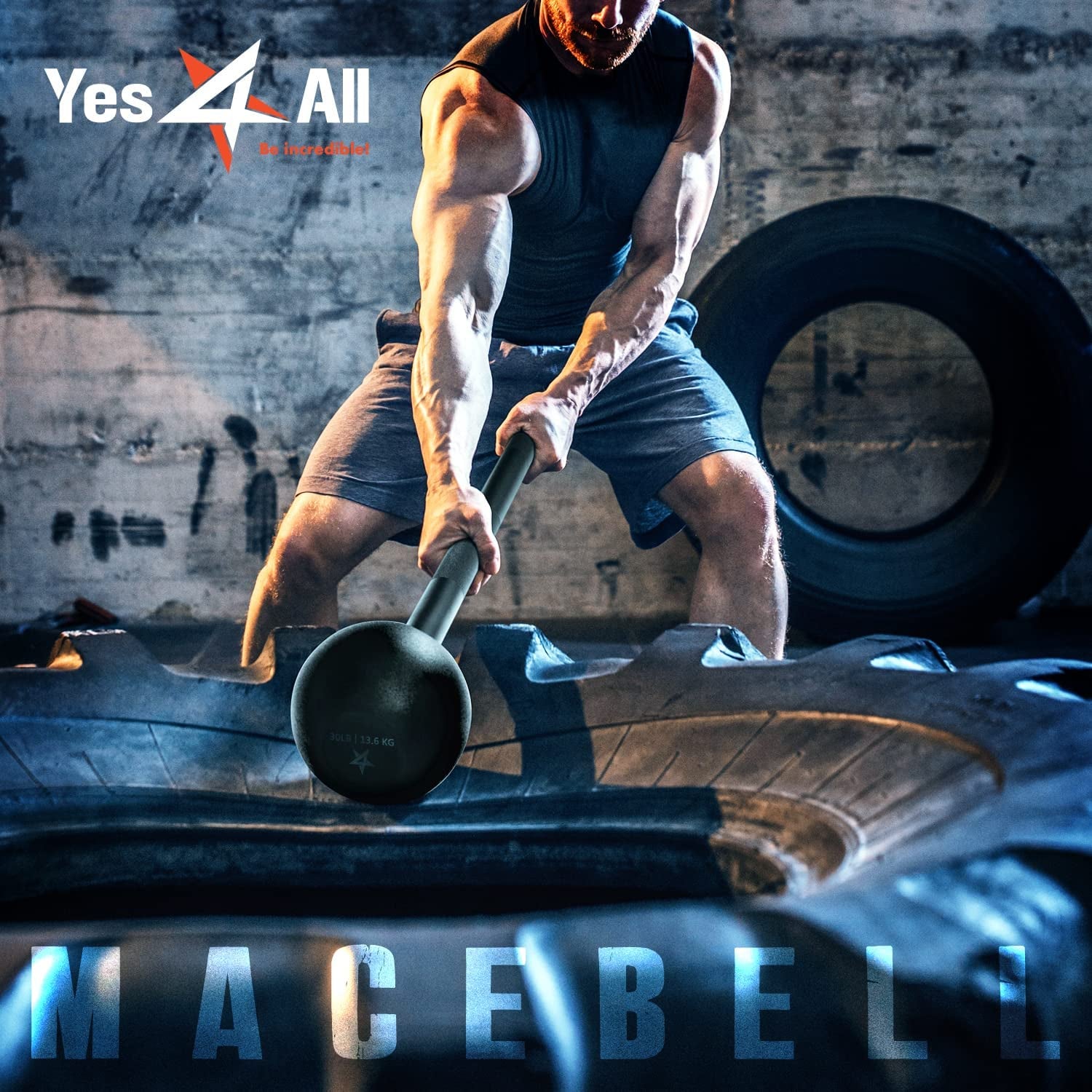Adjustable Steel Mace Bell – Full-Body Strength & Grip Trainer