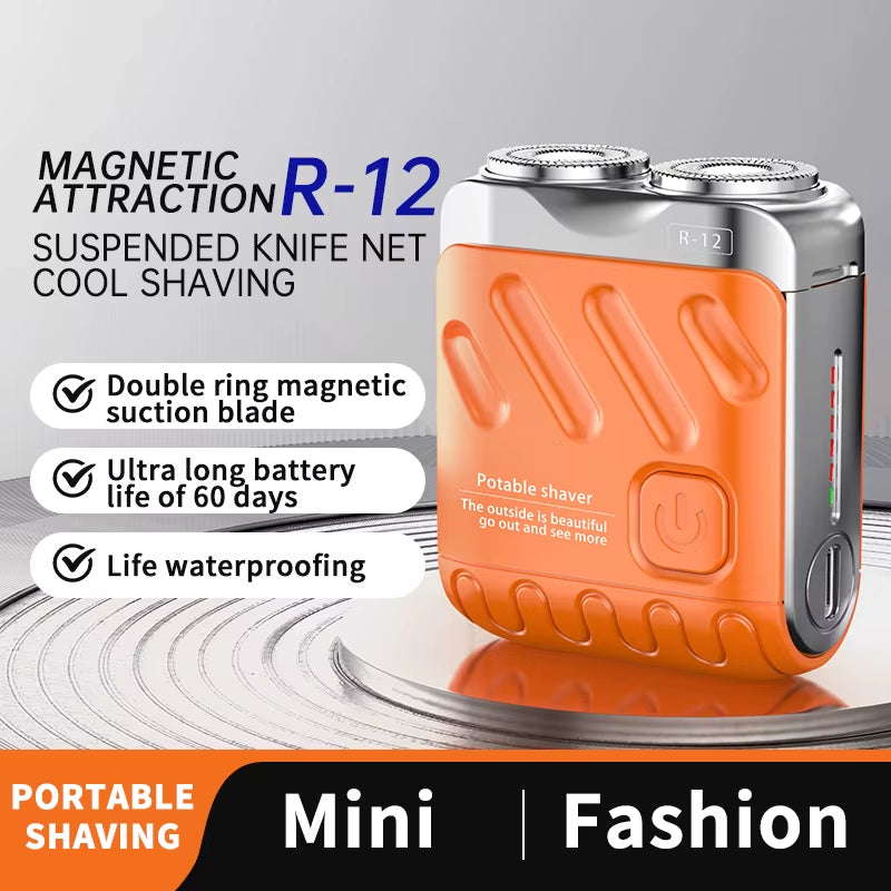 Mini Electric Shaver Dual Head Waterproof Rechargeable