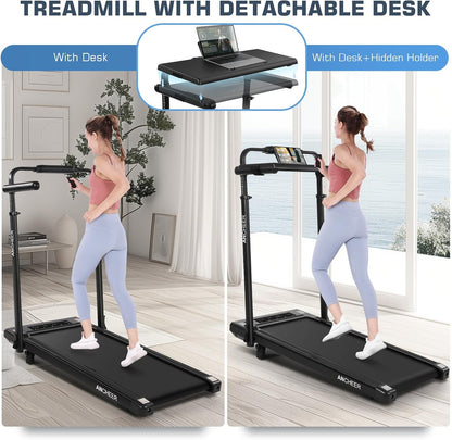 8-In-1 Foldable Under-Desk Treadmill – 15% Incline Walking Pad