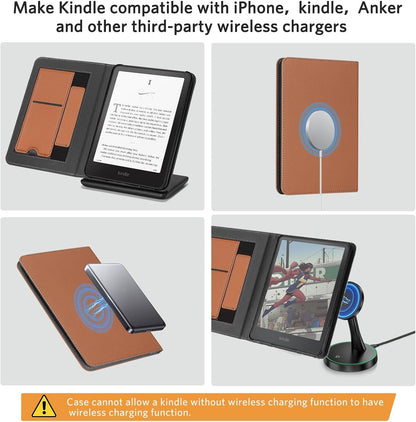 PU Leather Kindle Case with Stand – Auto Sleep/Wake Cover