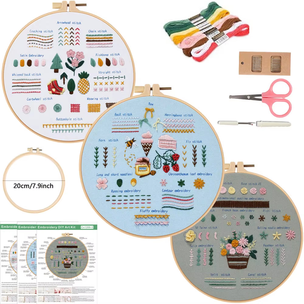 Embroidery Kit for Beginners Starter Set