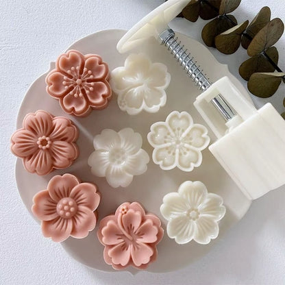 DIY Mooncake Mold Plastic Hand Press Pastry Set