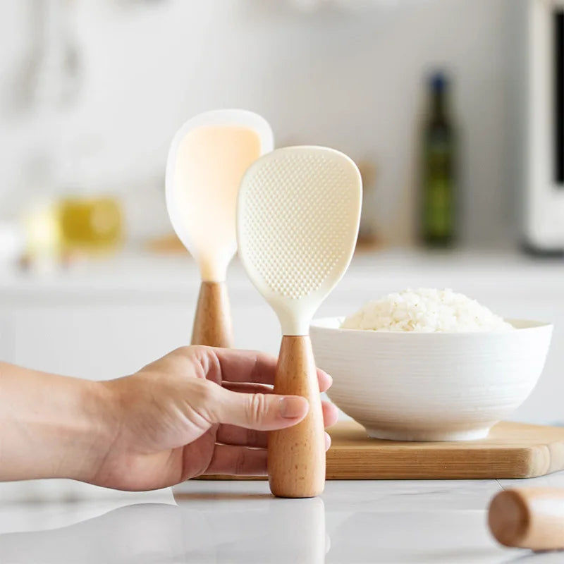 Silicone Spoon Non-Stick Cooking Spoon Kitchen Gadget