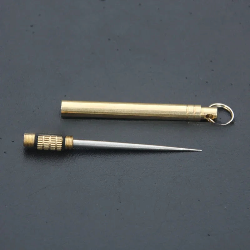 Portable Titanium Toothpicks Keychain Set