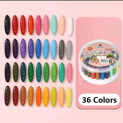 Kids Washable Erasable Peanut-Shaped Crayon Set