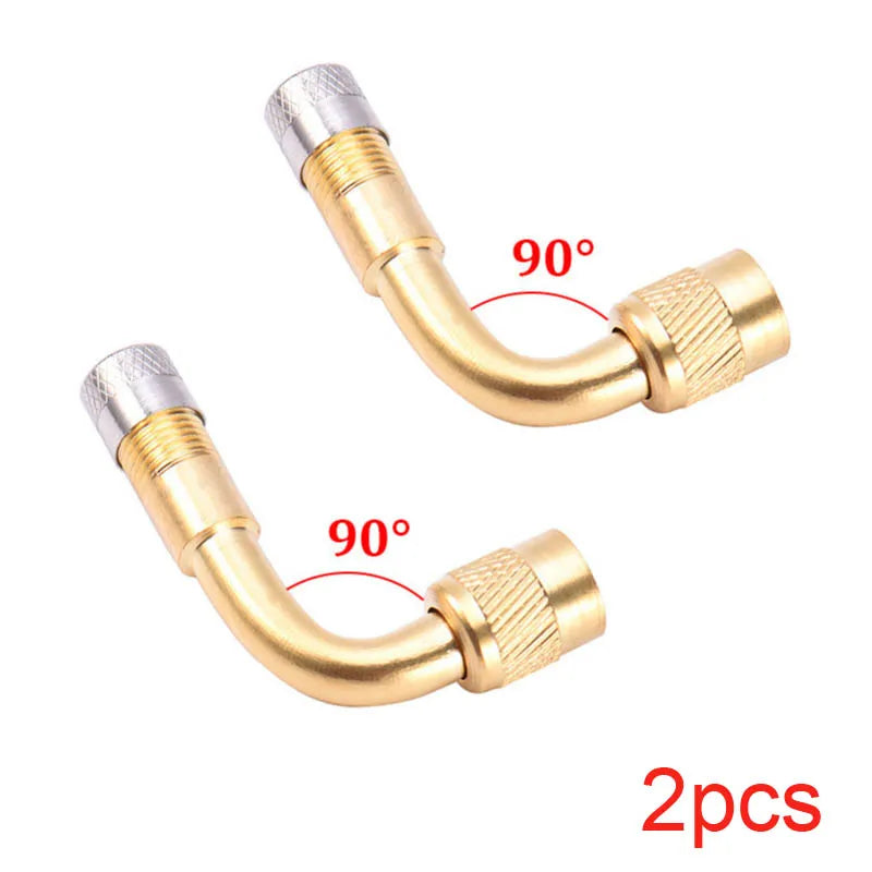 Motorcycle Angle Bent Valve Adaptor 2-Piece Set