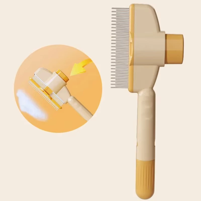 Dog Comb Pet Hair Remover Self-Cleaning Grooming Brush