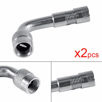 Motorcycle Angle Bent Valve Adaptor 2-Piece Set