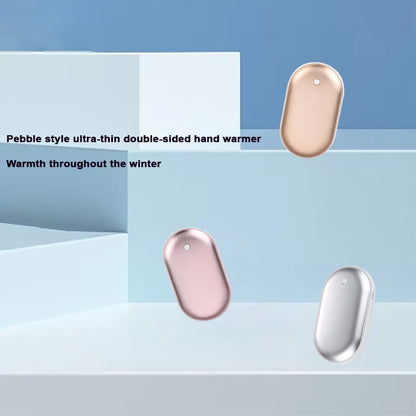 Portable USB Rechargeable Pebble Hand Warmer Power Bank