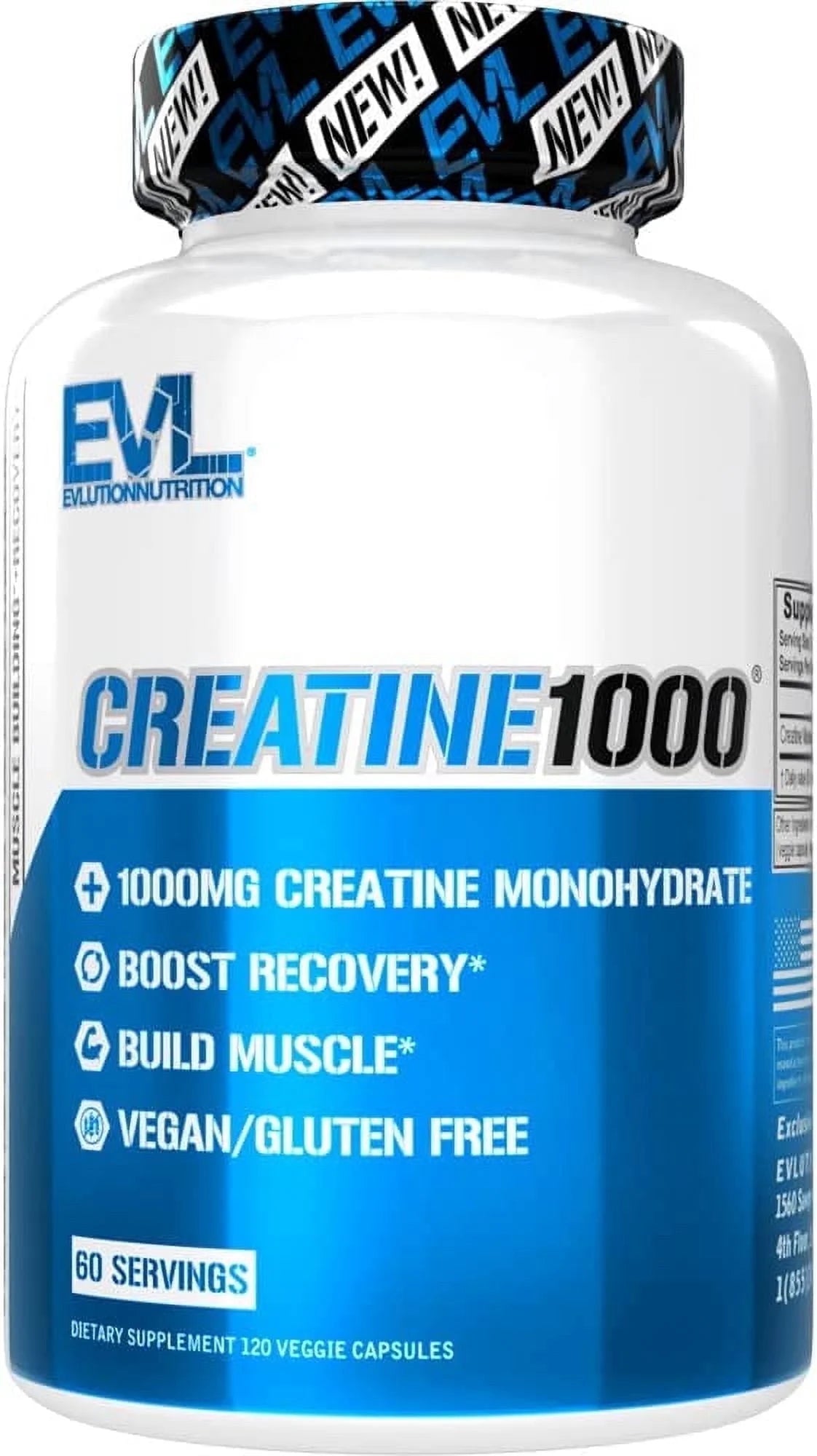 Creatine Monohydrate Capsules 120Ct – Muscle Recovery Support