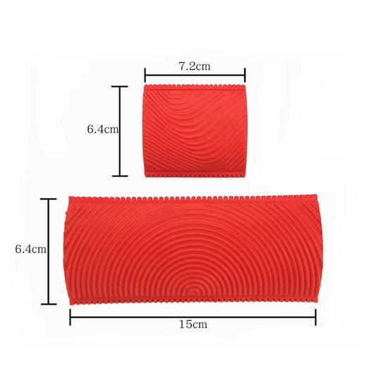 Rubber Roller Brush Painting Tool Wood Grain Set