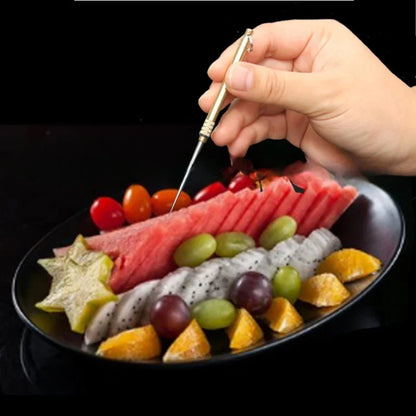 Portable Titanium Toothpicks Keychain Set