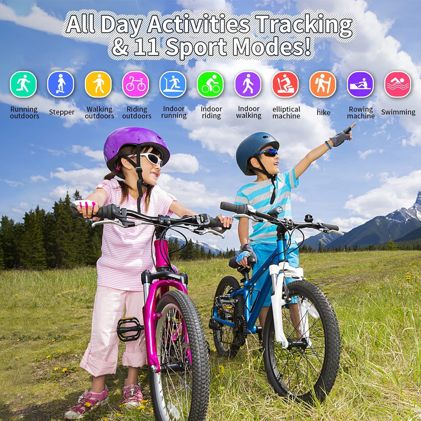 Kids Fitness Tracker Watch – Waterproof Activity & Sport Modes