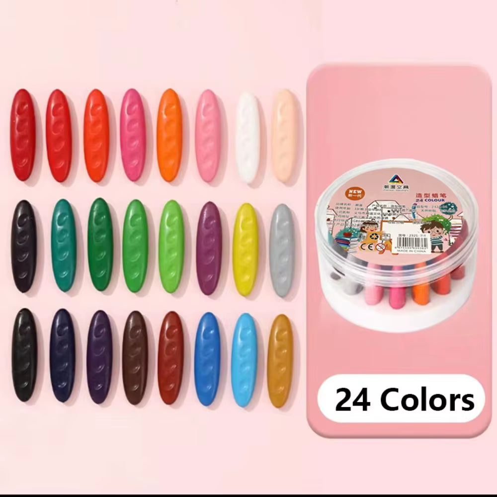 Kids Washable Erasable Peanut-Shaped Crayon Set